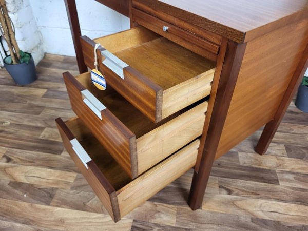 Vintage Mid-Century Compact Small Teak Desk Home Office Scandi Danish Retro MCM