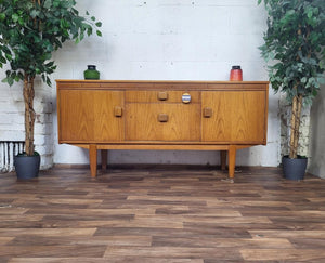 Vintage 60's Teak Compact Sideboard Mid-Century Scandi Retro MCM