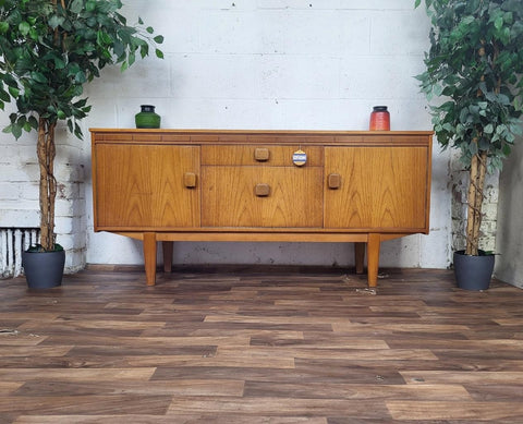 Vintage 60's Teak Compact Sideboard Mid-Century Scandi Retro MCM