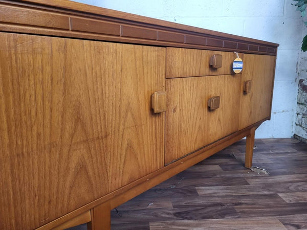 Vintage 60's Teak Compact Sideboard Mid-Century Scandi Retro MCM