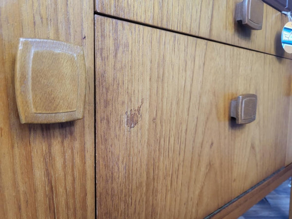 Vintage 60's Teak Compact Sideboard Mid-Century Scandi Retro MCM