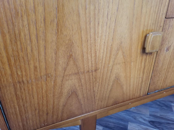Vintage 60's Teak Compact Sideboard Mid-Century Scandi Retro MCM