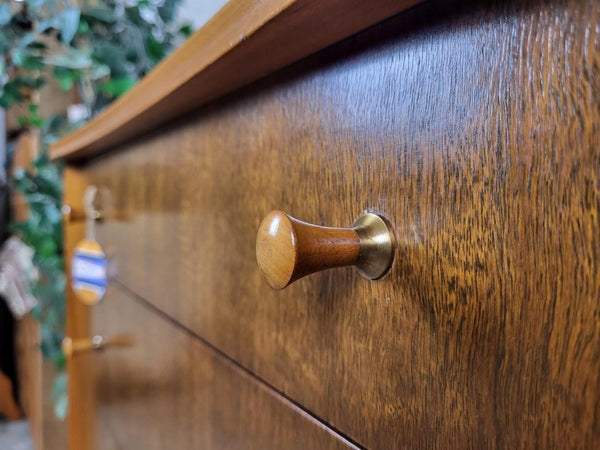 Vintage Mid-Century Vanson Walnut Chest Of Drawers Tallboy Retro Scandi MCM