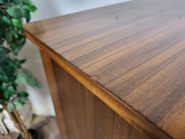 Vintage Mid-Century Vanson Walnut Chest Of Drawers Tallboy Retro Scandi MCM