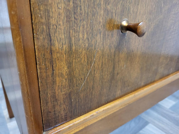 Vintage Mid-Century Vanson Walnut Chest Of Drawers Tallboy Retro Scandi MCM