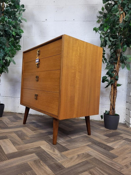 Vintage Mid-Century G Plan Form 5 Teak Chest Of 4 Drawers Retro Danish Scandi