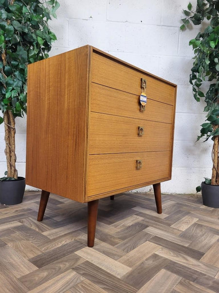 Vintage Mid-Century G Plan Form 5 Teak Chest Of 4 Drawers Retro Danish Scandi