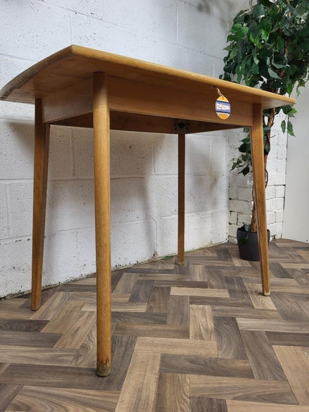 Vintage 60's Blue Formica Small Kitchen Side Table Desk Mid-Century Retro