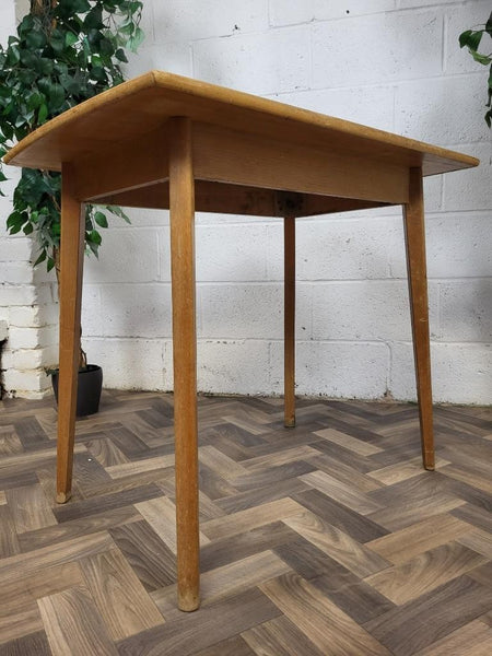 Vintage 60's Blue Formica Small Kitchen Side Table Desk Mid-Century Retro