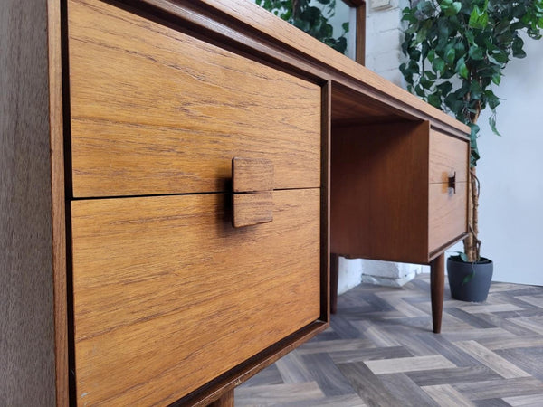 Vintage Mid-Century G Plan Kofod Larsen Teak Dressing Table Desk & Mirror Danish