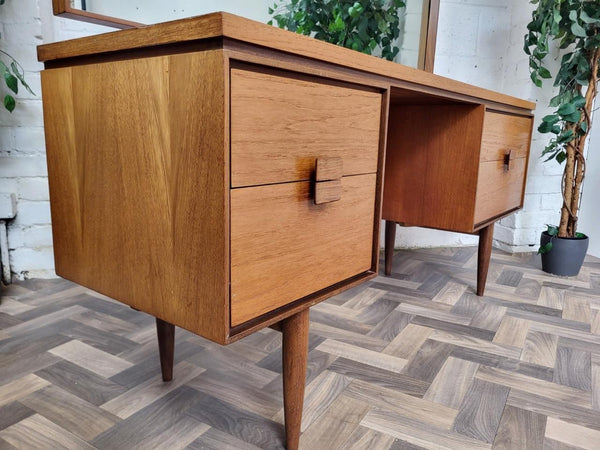 Vintage Mid-Century G Plan Kofod Larsen Teak Dressing Table Desk & Mirror Danish