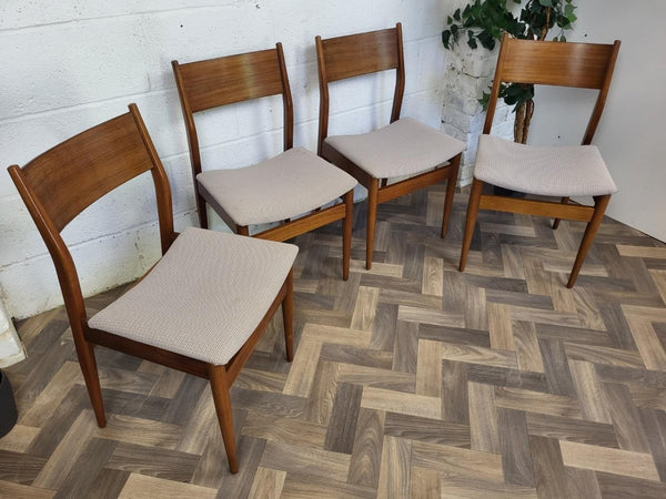 Vintage Mid-Century Uniflex Walnut Dropleaf Dining Table & 4 Chairs Set MCM