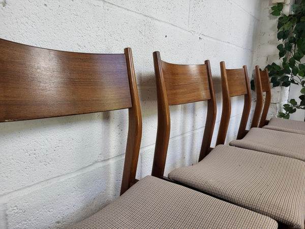 Vintage Mid-Century Uniflex Walnut Dropleaf Dining Table & 4 Chairs Set MCM