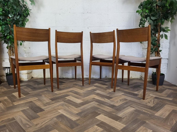 Vintage Mid-Century Uniflex Walnut Dropleaf Dining Table & 4 Chairs Set MCM