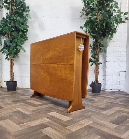 Vintage Mid-Century Legate Teak Slim Dropleaf Gateleg Dining Table