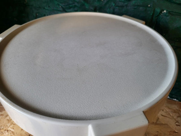 Vintage Mid-Century Retro Nest Of White Plastic Stacking Tables Space Age Atomic