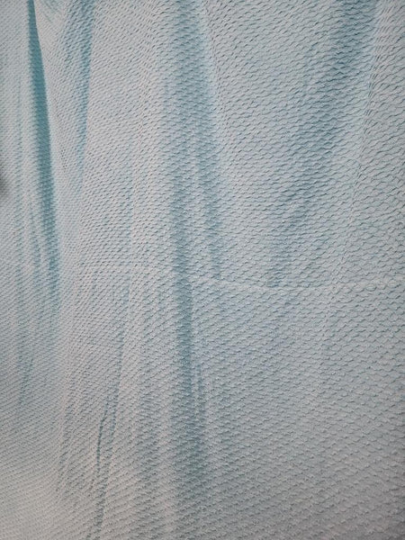 Vintage Mid-Century Light Blue Candlewick Bedspread Double Retro