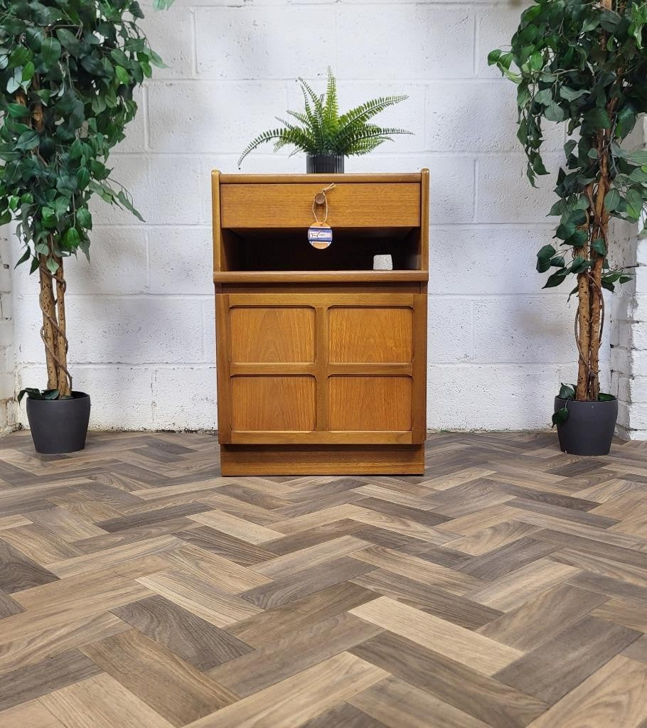 Vintage Nathan Squares Teak Single 1 Drawer Cabinet Mid-Century Retro