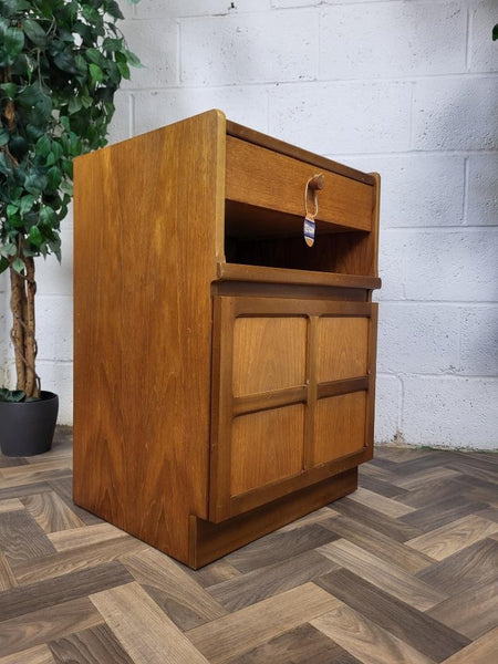 Vintage Nathan Squares Teak Single 1 Drawer Cabinet Mid-Century Retro
