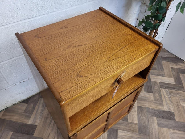 Vintage Nathan Squares Teak Single 1 Drawer Cabinet Mid-Century Retro