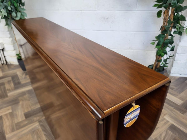 Vintage Mid-Century Jentique Walnut Oval Dropleaf Dining Table Retro Danish MCM