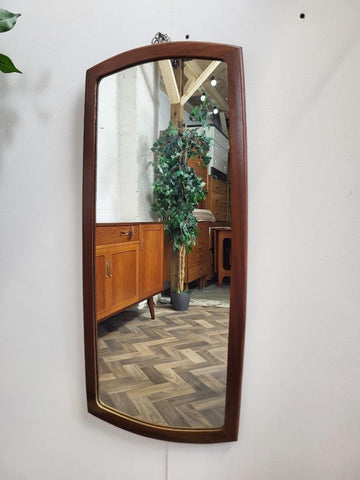 Vintage Mid-Century Teak Wall Mirror Retro 60's Danish Scandi MCM