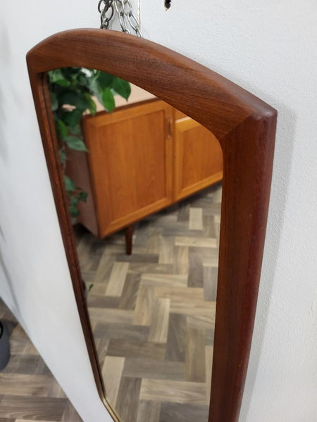 Vintage Mid-Century Teak Wall Mirror Retro 60's Danish Scandi MCM