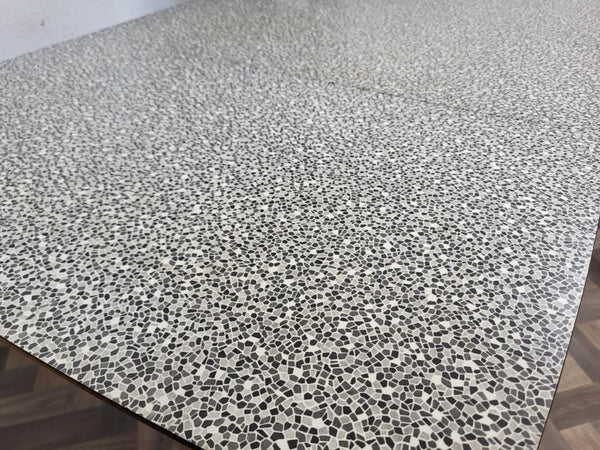 Vintage Mid-Century Grey Mosaic Formica Dropleaf Dining Table Retro Scandi MCM