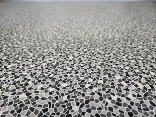 Vintage Mid-Century Grey Mosaic Formica Dropleaf Dining Table Retro Scandi MCM