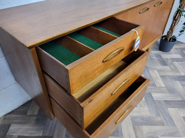 Vintage Mid-Century Jentique Teak Compact Sideboard 1960's Retro Danish MCM