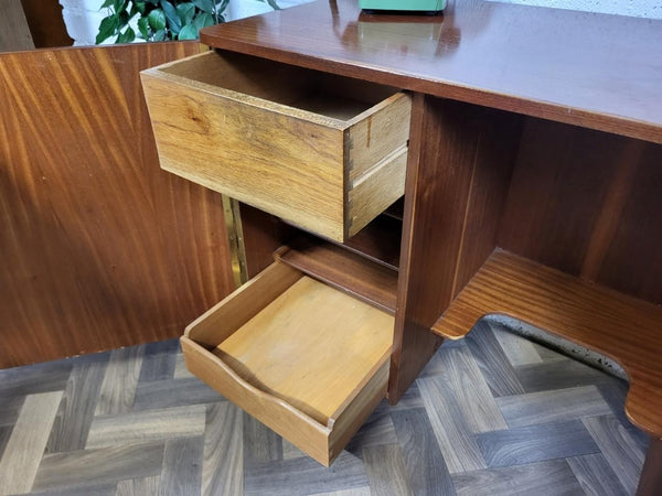 Vintage Mid-Century Magic Box Fold Away Teak Desk Home Office Retro Scandi MCM