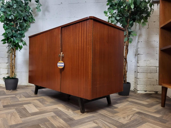 Vintage Mid-Century Magic Box Fold Away Teak Desk Home Office Retro Scandi MCM