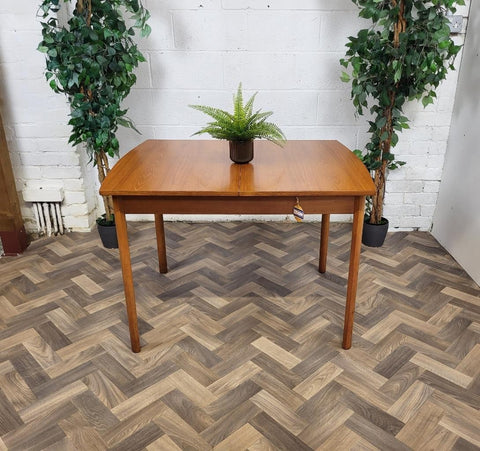 Vintage Mid-Century Teak Extending Dining Table Scandi Danish Retro MCM