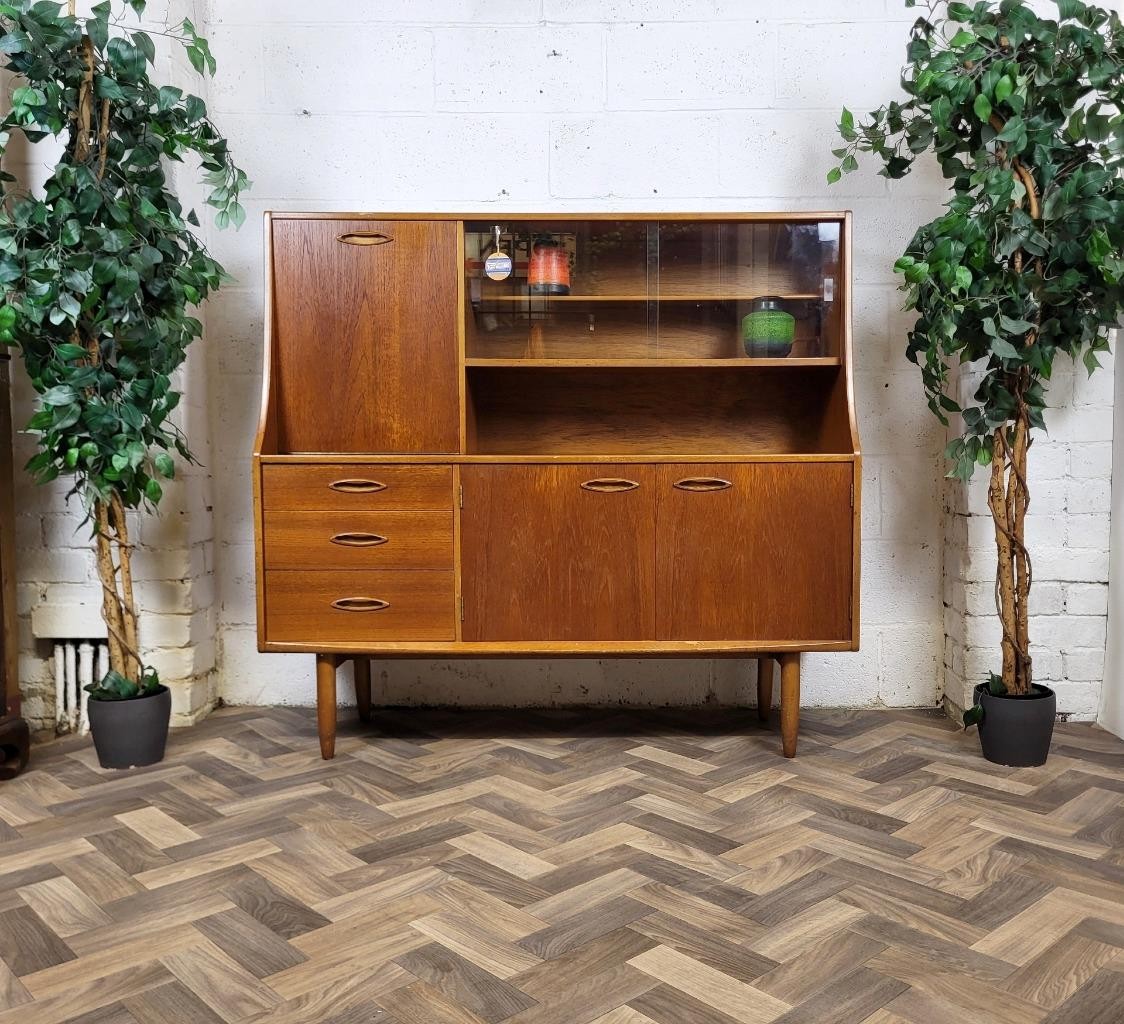 Vintage Mid-Century Jentique Teak Sideboard Highboard Scandi Danish Retro