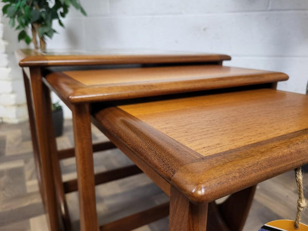Vintage G Plan Astro Teak & Tiled Nest Of Tables Mid-Century Scandi Retro