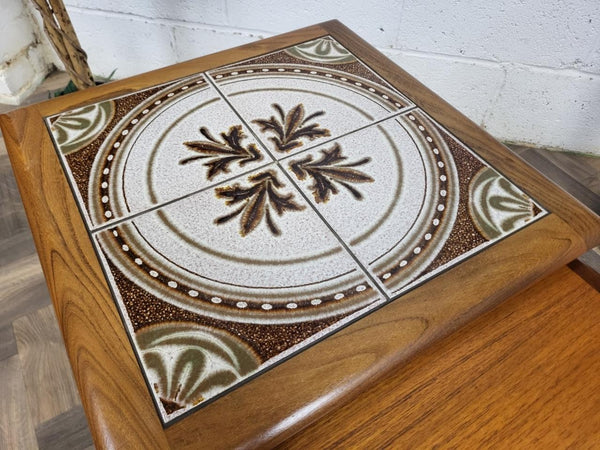 Vintage G Plan Astro Teak & Tiled Nest Of Tables Mid-Century Scandi Retro