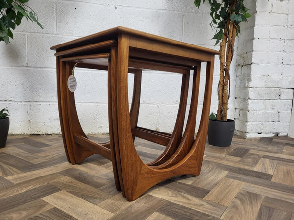 Vintage G Plan Astro Teak & Tiled Nest Of Tables Mid-Century Scandi Retro