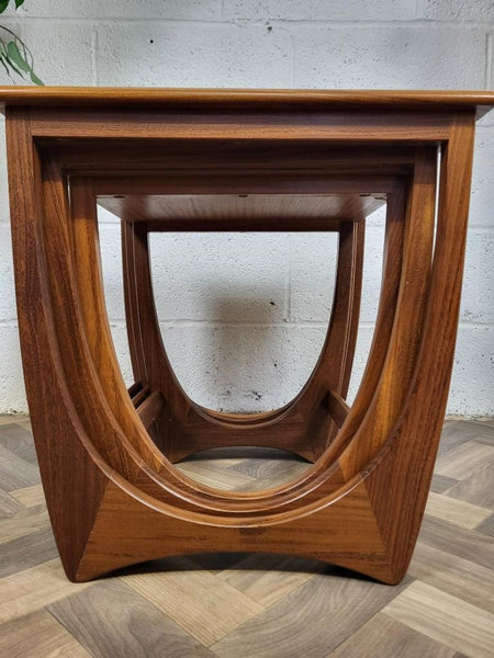 Vintage G Plan Astro Teak & Tiled Nest Of Tables Mid-Century Scandi Retro