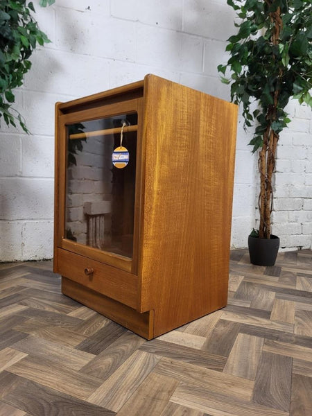 Vintage Parker Knoll Nathan Teak & Glass HiFi Stand Media Cabinet Mid-Century