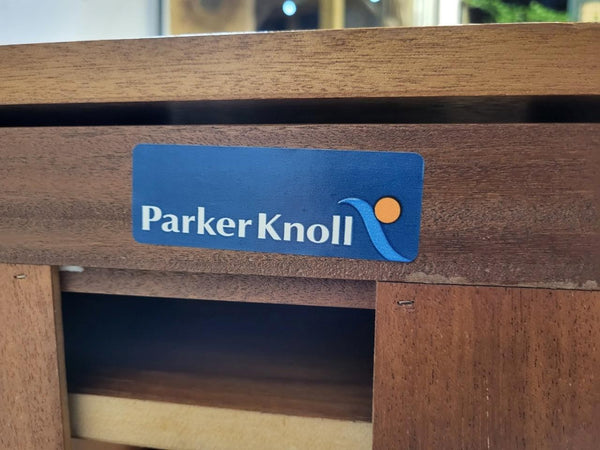 Vintage Parker Knoll Nathan Teak & Glass HiFi Stand Media Cabinet Mid-Century