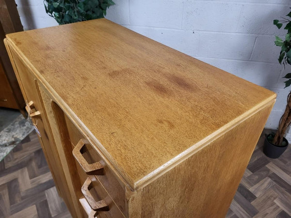 Vintage Mid-Century G Plan Brandon Gentlemans Wardrobe Tallboy Blonde Oak Retro