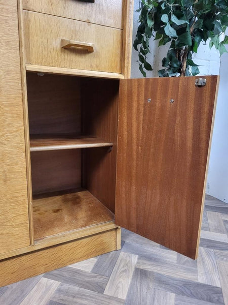 Vintage Mid-Century G Plan Brandon Gentlemans Wardrobe Tallboy Blonde Oak Retro