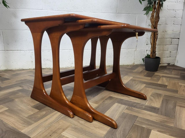 Vintage Mid-Century Jentique Teak Nest Of Tables Danish Scandi Retro