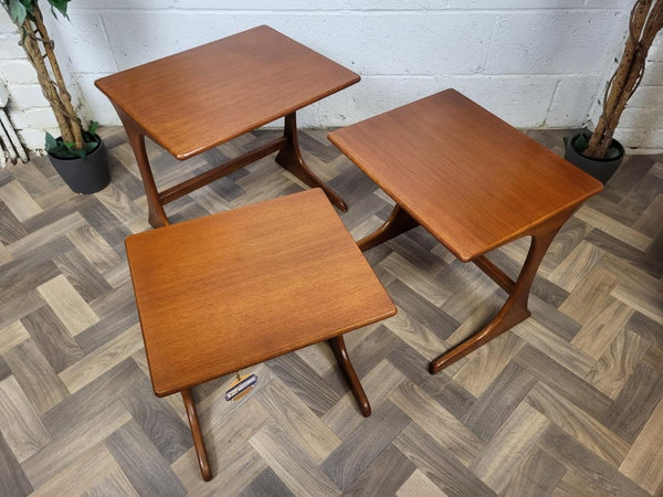 Vintage Mid-Century Jentique Teak Nest Of Tables Danish Scandi Retro