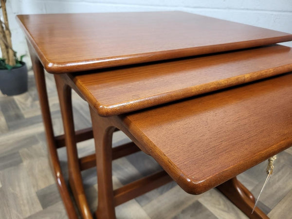Vintage Mid-Century Jentique Teak Nest Of Tables Danish Scandi Retro