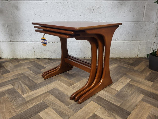 Vintage Mid-Century Jentique Teak Nest Of Tables Danish Scandi Retro