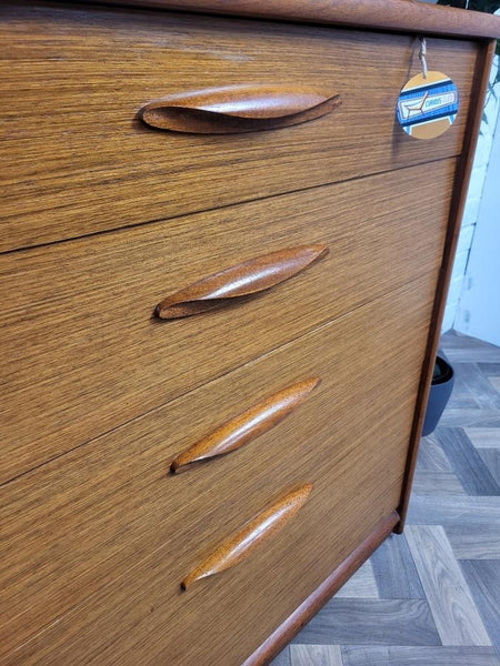 Vintage Mid-Century Austinsuite Teak Chest Of 4 Drawers Scandi MCM Retro