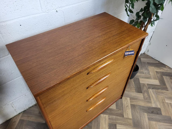 Vintage Mid-Century Austinsuite Teak Chest Of 4 Drawers Scandi MCM Retro