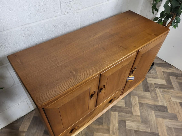 Vintage Mid-Century Ercol Windsor Sideboard Model 467 Blonde Elm 1960's