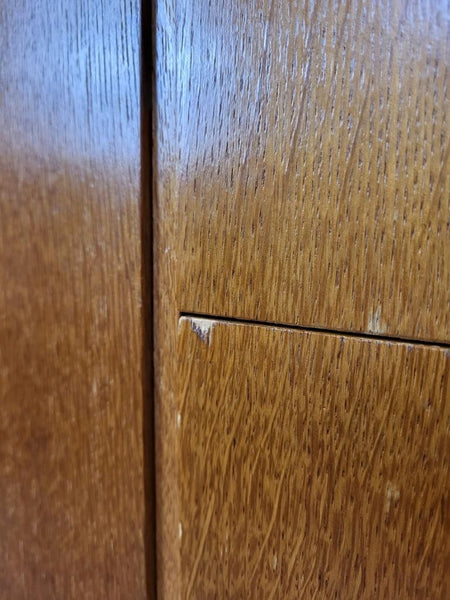 Vintage Mid-Century Meredew Gentlemans Wardrobe Tallboy Blonde Oak Retro MCM